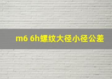 m6 6h螺纹大径小径公差